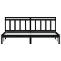 vidaXL Massivholzbett Schwarz Kiefer 200x200 cm vidaXL Massivholzbett Schwarz Kiefer 200x200 cm