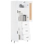 Highboard Weiß 69,5x34x180 cm Holzwerkstoff Highboard Weiß 69,5x34x180 cm Holzwerkstoff