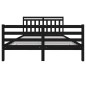 vidaXL Massivholzbett Schwarz 150x200 cm vidaXL Massivholzbett Schwarz 150x200 cm