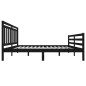 vidaXL Massivholzbett Schwarz 150x200 cm vidaXL Massivholzbett Schwarz 150x200 cm
