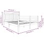 vidaXL Massivholzbett Schwarz 150x200 cm vidaXL Massivholzbett Schwarz 150x200 cm