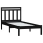 vidaXL Massivholzbett Schwarz 90x190 cm vidaXL Massivholzbett Schwarz 90x190 cm
