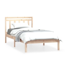vidaXL Massivholzbett Kiefer 90x200 cm