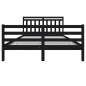 vidaXL Massivholzbett Schwarz 160x200 cm vidaXL Massivholzbett Schwarz 160x200 cm