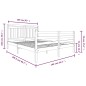 vidaXL Massivholzbett Schwarz 160x200 cm vidaXL Massivholzbett Schwarz 160x200 cm