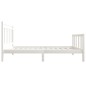 vidaXL Massivholzbett Weiß 90x200 cm vidaXL Massivholzbett Weiß 90x200 cm