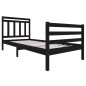 vidaXL Massivholzbett Schwarz 90x200 cm vidaXL Massivholzbett Schwarz 90x200 cm