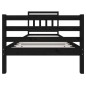 vidaXL Massivholzbett Schwarz 90x200 cm vidaXL Massivholzbett Schwarz 90x200 cm