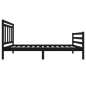 vidaXL Massivholzbett Schwarz 90x200 cm vidaXL Massivholzbett Schwarz 90x200 cm