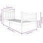 vidaXL Massivholzbett Schwarz 90x200 cm vidaXL Massivholzbett Schwarz 90x200 cm