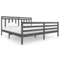 vidaXL Massivholzbett Grau 200x200 cm vidaXL Massivholzbett Grau 200x200 cm