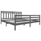 vidaXL Massivholzbett Grau 200x200 cm vidaXL Massivholzbett Grau 200x200 cm