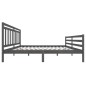 vidaXL Massivholzbett Grau 200x200 cm vidaXL Massivholzbett Grau 200x200 cm