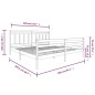 vidaXL Massivholzbett Grau 200x200 cm vidaXL Massivholzbett Grau 200x200 cm