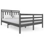vidaXL Massivholzbett Grau 140x200 cm vidaXL Massivholzbett Grau 140x200 cm