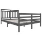vidaXL Massivholzbett Grau 140x200 cm vidaXL Massivholzbett Grau 140x200 cm