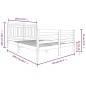 vidaXL Massivholzbett Grau 140x200 cm vidaXL Massivholzbett Grau 140x200 cm