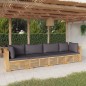 vidaXL 4-tlg. Garten-Lounge-Set mit Kissen Massivholz Teak vidaXL 4-tlg. Garten-Lounge-Set mit Kissen Massivholz Teak