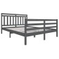 vidaXL Massivholzbett Grau 160x200 cm vidaXL Massivholzbett Grau 160x200 cm