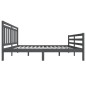 vidaXL Massivholzbett Grau 160x200 cm vidaXL Massivholzbett Grau 160x200 cm