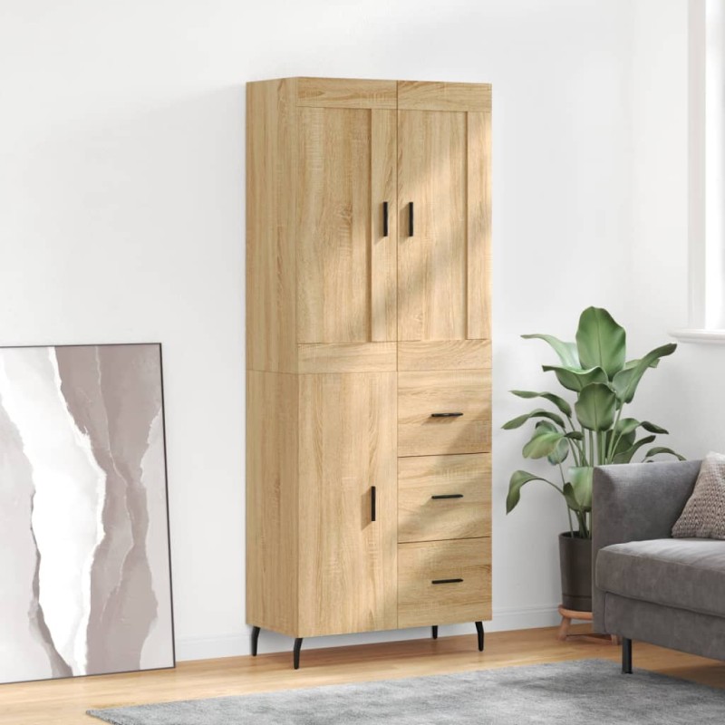 Highboard Sonoma-Eiche 69,5x34x180 cm Holzwerkstoff Highboard Sonoma-Eiche 69,5x34x180 cm Holzwerkstoff