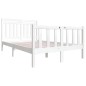 vidaXL Massivholzbett Weiß 120x190 cm vidaXL Massivholzbett Weiß 120x190 cm