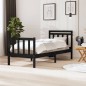 vidaXL Massivholzbett Schwarz 75x190 cm vidaXL Massivholzbett Schwarz 75x190 cm