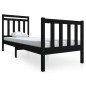 vidaXL Massivholzbett Schwarz 75x190 cm vidaXL Massivholzbett Schwarz 75x190 cm