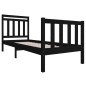 vidaXL Massivholzbett Schwarz 75x190 cm vidaXL Massivholzbett Schwarz 75x190 cm