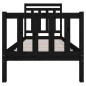 vidaXL Massivholzbett Schwarz 75x190 cm vidaXL Massivholzbett Schwarz 75x190 cm