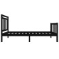 vidaXL Massivholzbett Schwarz 75x190 cm vidaXL Massivholzbett Schwarz 75x190 cm