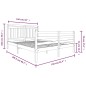 vidaXL Massivholzbett 150x200 cm vidaXL Massivholzbett 150x200 cm