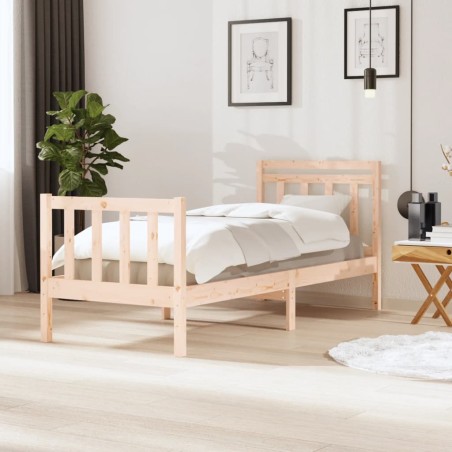vidaXL Massivholzbett 90x200 cm