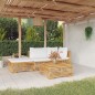 vidaXL 4-tlg. Garten-Lounge-Set mit Kissen Massivholz Teak vidaXL 4-tlg. Garten-Lounge-Set mit Kissen Massivholz Teak