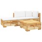 vidaXL 4-tlg. Garten-Lounge-Set mit Kissen Massivholz Teak vidaXL 4-tlg. Garten-Lounge-Set mit Kissen Massivholz Teak