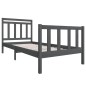 vidaXL Massivholzbett Grau 100x200 cm vidaXL Massivholzbett Grau 100x200 cm