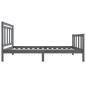 vidaXL Massivholzbett Grau 100x200 cm vidaXL Massivholzbett Grau 100x200 cm