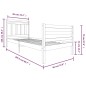 vidaXL Massivholzbett Weiß 90x200 cm vidaXL Massivholzbett Weiß 90x200 cm