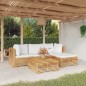 vidaXL 5-tlg. Garten-Lounge-Set mit Kissen Massivholz Teak vidaXL 5-tlg. Garten-Lounge-Set mit Kissen Massivholz Teak