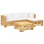 vidaXL 5-tlg. Garten-Lounge-Set mit Kissen Massivholz Teak vidaXL 5-tlg. Garten-Lounge-Set mit Kissen Massivholz Teak