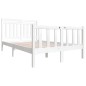 vidaXL Massivholzbett Weiß 140x190 cm vidaXL Massivholzbett Weiß 140x190 cm