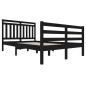 vidaXL Massivholzbett Schwarz 120x200 cm vidaXL Massivholzbett Schwarz 120x200 cm