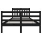 vidaXL Massivholzbett Schwarz 120x200 cm vidaXL Massivholzbett Schwarz 120x200 cm