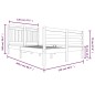 vidaXL Massivholzbett Schwarz 120x200 cm vidaXL Massivholzbett Schwarz 120x200 cm