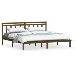 vidaXL Massivholzbett Honigbraun 180x200 cm