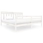 vidaXL Massivholzbett Weiß 200x200 cm vidaXL Massivholzbett Weiß 200x200 cm