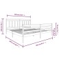 vidaXL Massivholzbett Weiß 200x200 cm vidaXL Massivholzbett Weiß 200x200 cm
