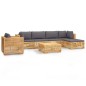 vidaXL 7-tlg. Garten-Lounge-Set mit Kissen Massivholz Teak vidaXL 7-tlg. Garten-Lounge-Set mit Kissen Massivholz Teak