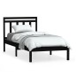 vidaXL Massivholzbett Schwarz Kiefer 90x200 cm vidaXL Massivholzbett Schwarz Kiefer 90x200 cm