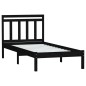 vidaXL Massivholzbett Schwarz Kiefer 90x200 cm vidaXL Massivholzbett Schwarz Kiefer 90x200 cm